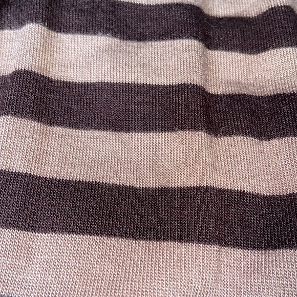Brown Striped High-Neck Top - Picture 3 of 9